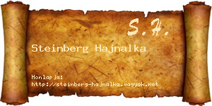 Steinberg Hajnalka névjegykártya